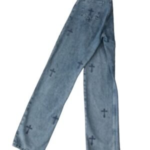 Wide Jeans with Cross