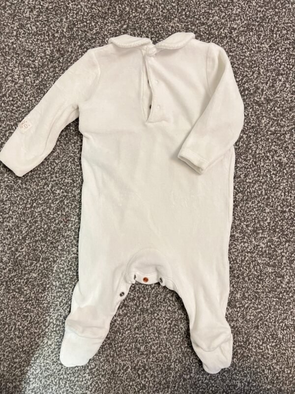 Cotton Velour Elephant Sleepsuit 3-6 month